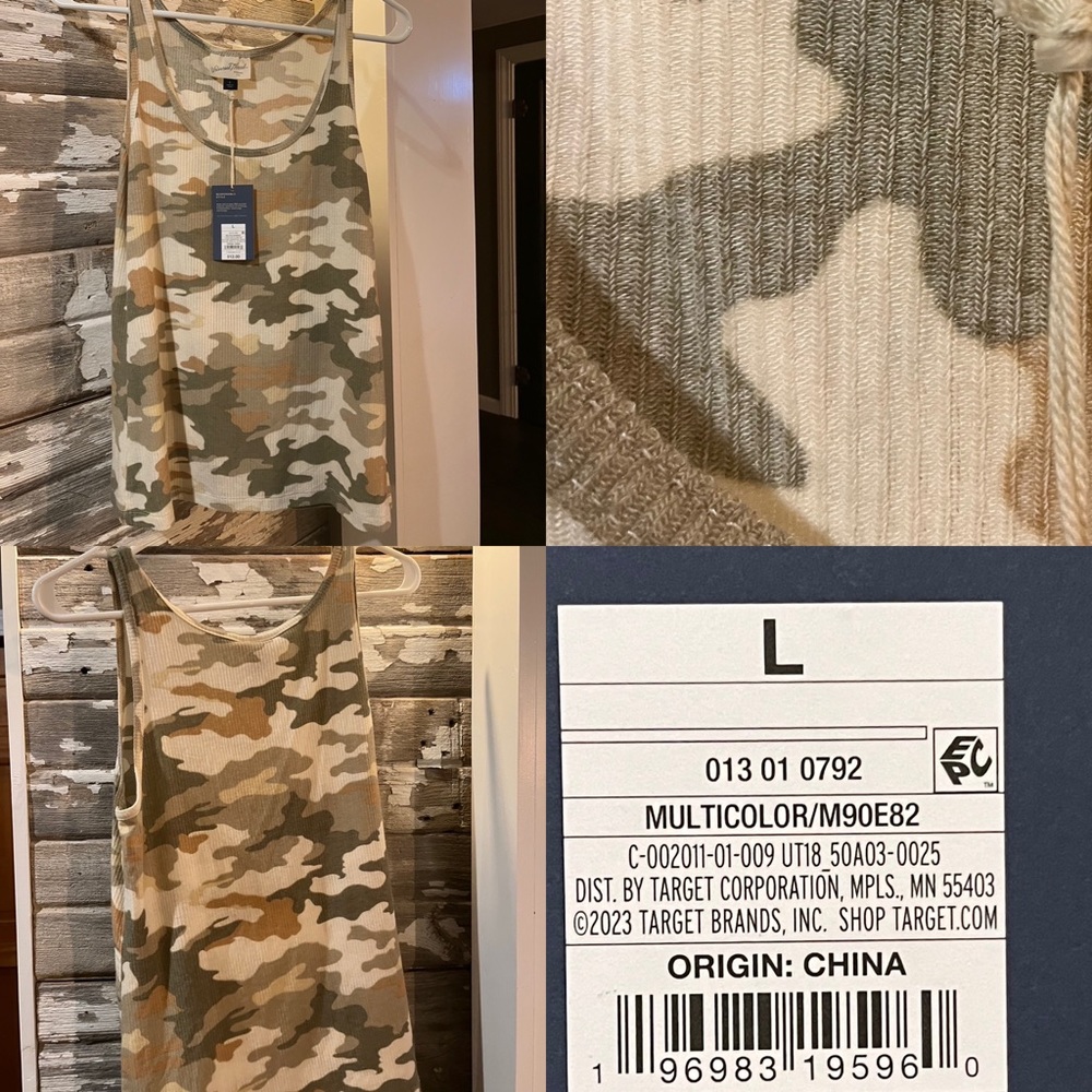 3/$20 SALE Universal Threads Camo Large Tank Top